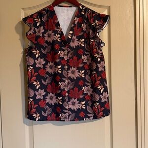NEW Floral V-Neck Top